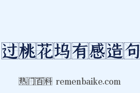 过桃花坞有感造句是什么意思的图片